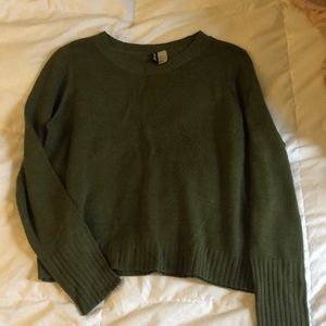 Divided crop sweater